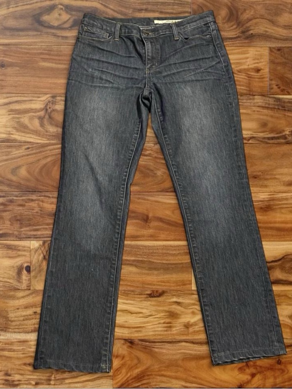 DKNY Women's Straight-Leg Jeans in Dark Gray Wash